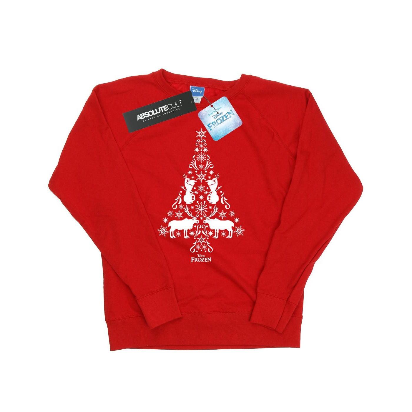 Image of Frozen Christmas Tree Sweatshirt Damen Rot Bunt XXL