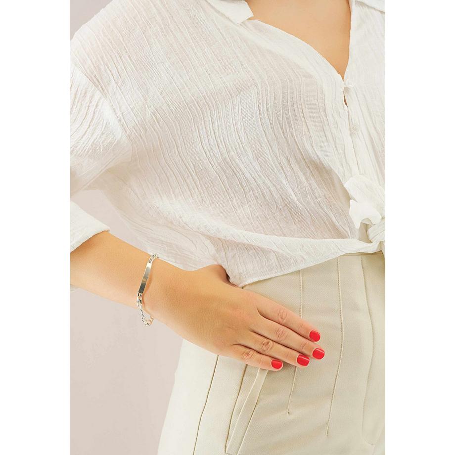 MUAU Schmuck  ID-Bracelet 8er-Kette Silber 925, 4.9mm, 19cm 