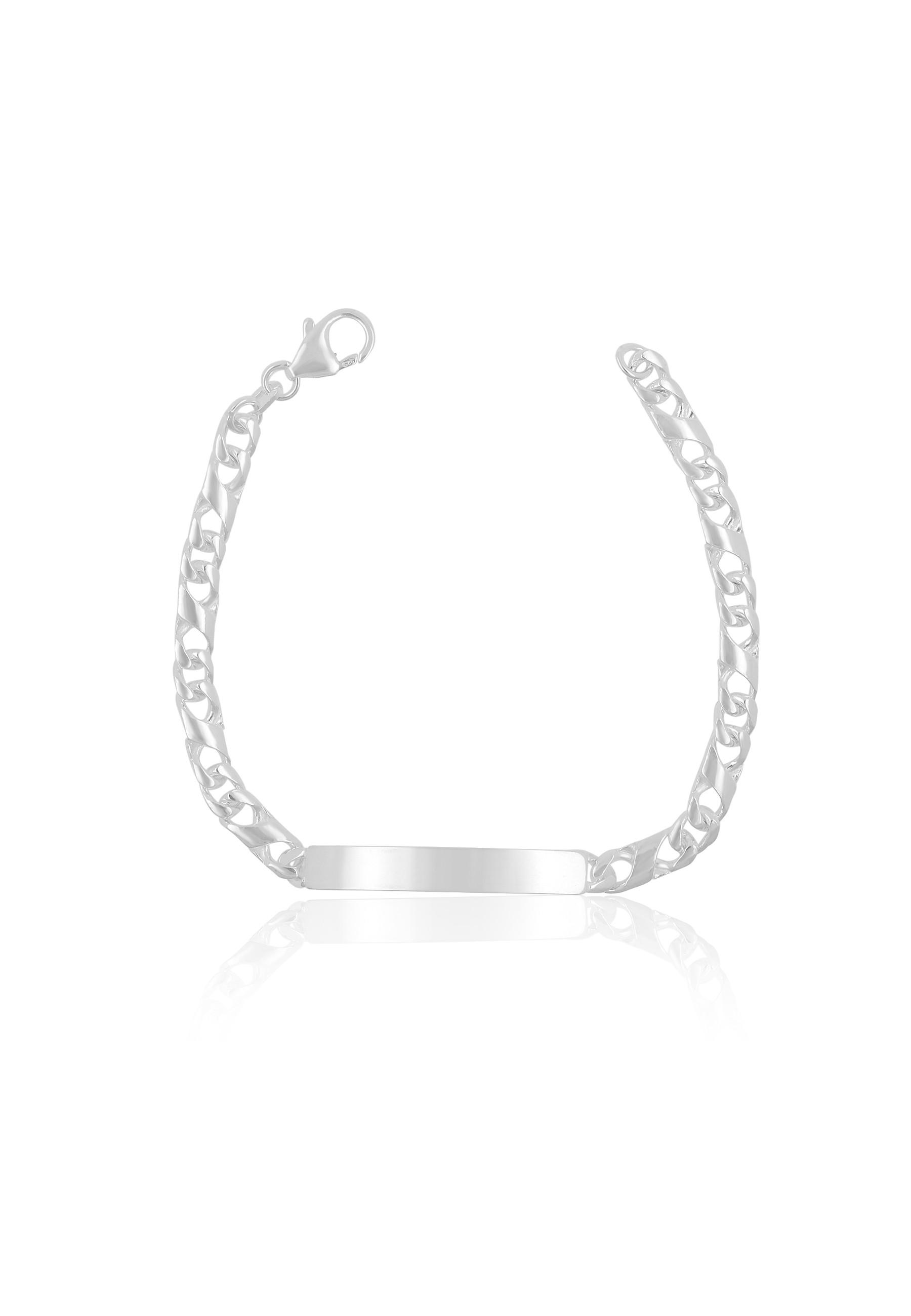 MUAU Schmuck  ID-Bracelet 8er-Kette Silber 925, 4.9mm, 19cm 