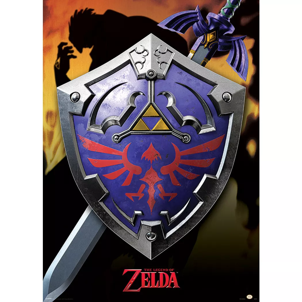 Pyramid - Poster - Zelda - Hylian Shield, One Size, Multicolor