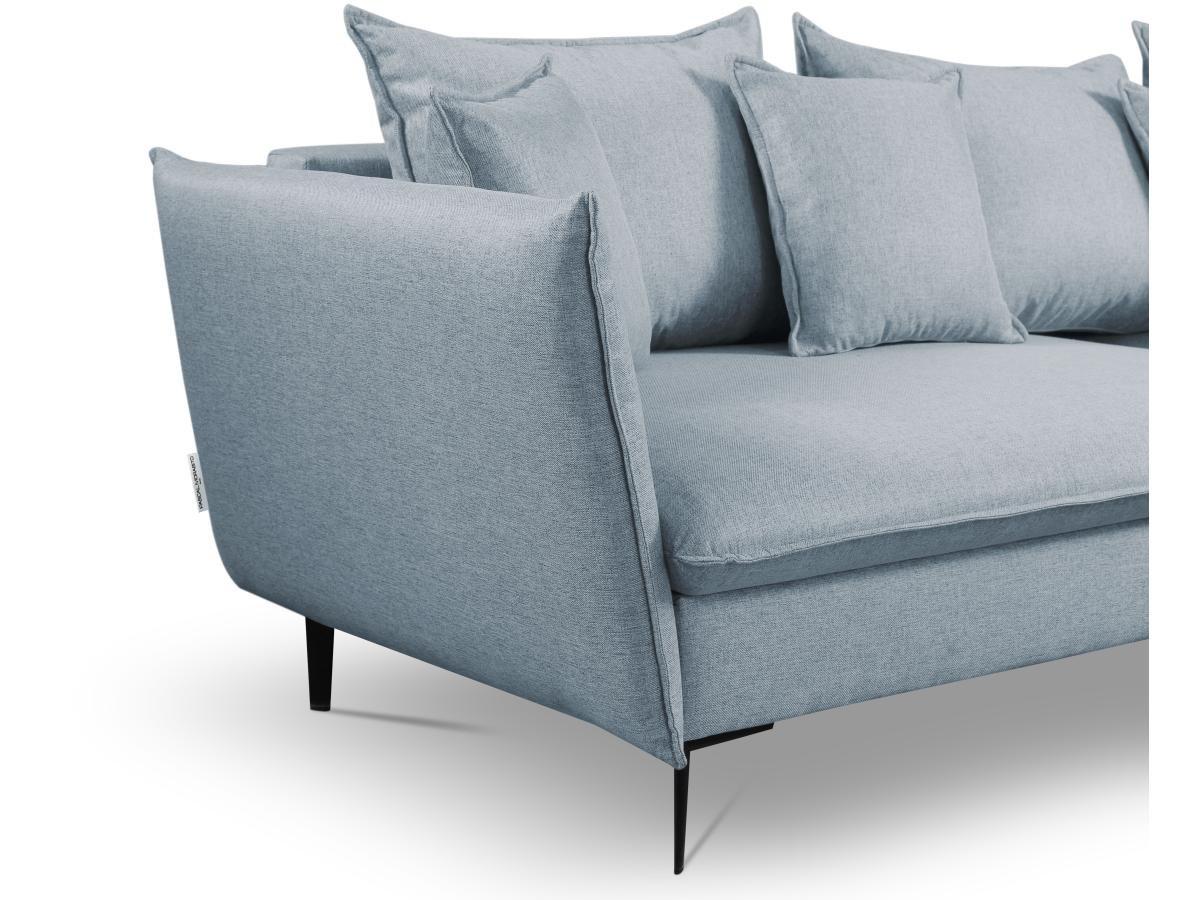 PASCAL MORABITO Divano letto angolare in Tessuto Grigio azzurrato Angolo a destra LAZARE di PASCAL MORABITO  