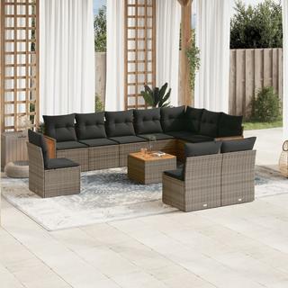 VidaXL set divano da giardino Polirattan  