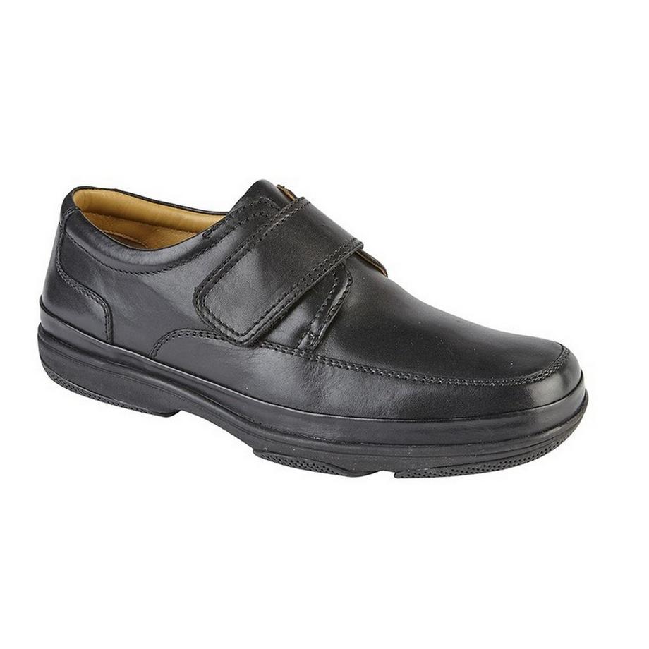 Chaussures élégante en cuir pied large