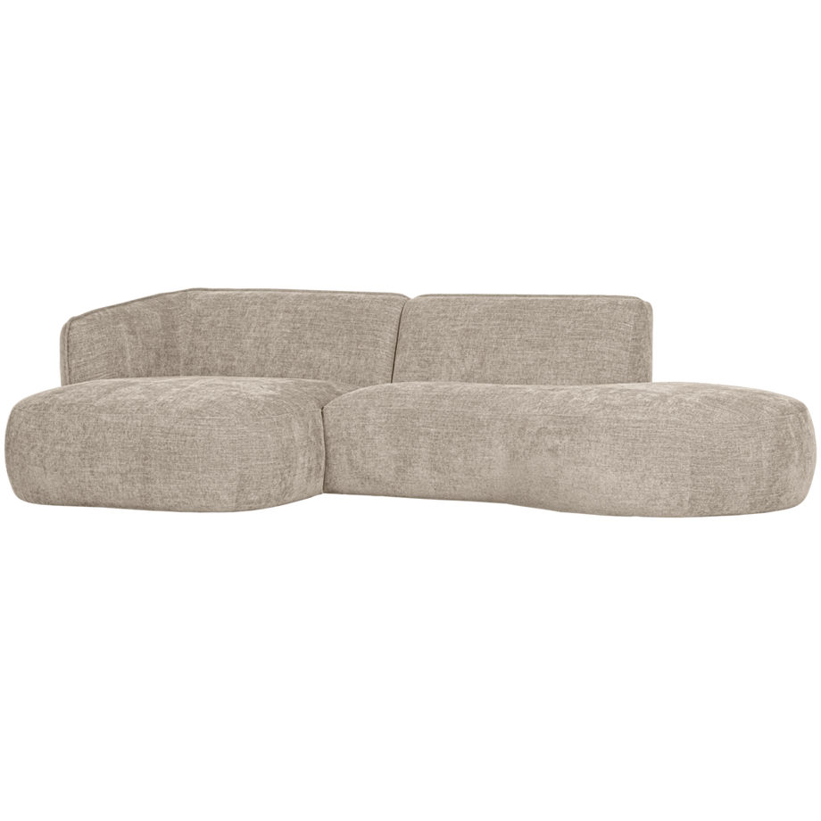 Ecksofa Polly links Webstoff sand