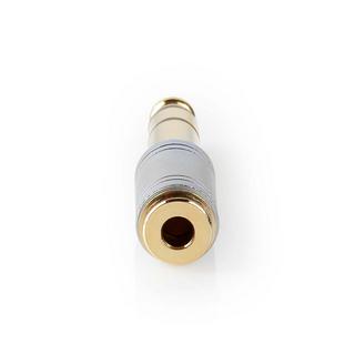 Nedis  Adattatore audio stereo | Hane da 6,35 mm | Hona da 3,5 mm | Placche dorate | Rak | Metallo | Argento | 1 pz. | Serratura 