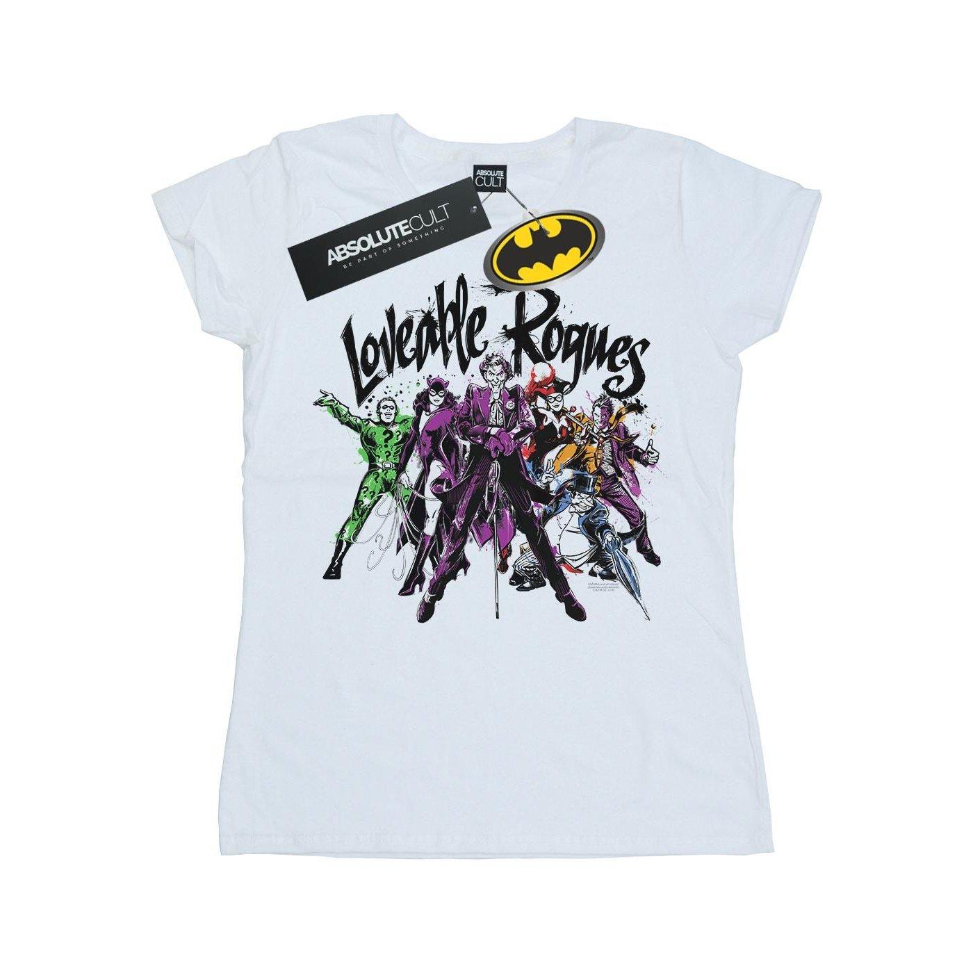 Image of Batman Loveable Rogues Tshirt Damen Weiss XXL