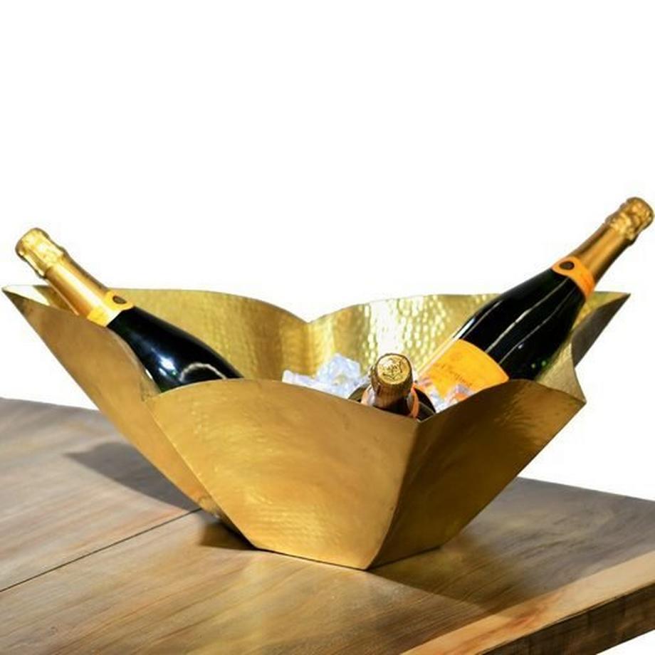 Blue Chilli Spade Cooler Gold gehämmert  