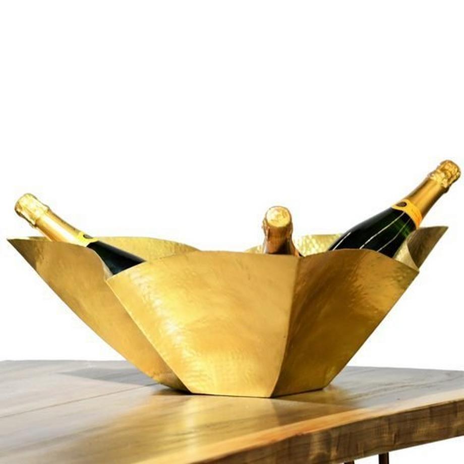 Blue Chilli Spade Cooler Gold gehämmert  