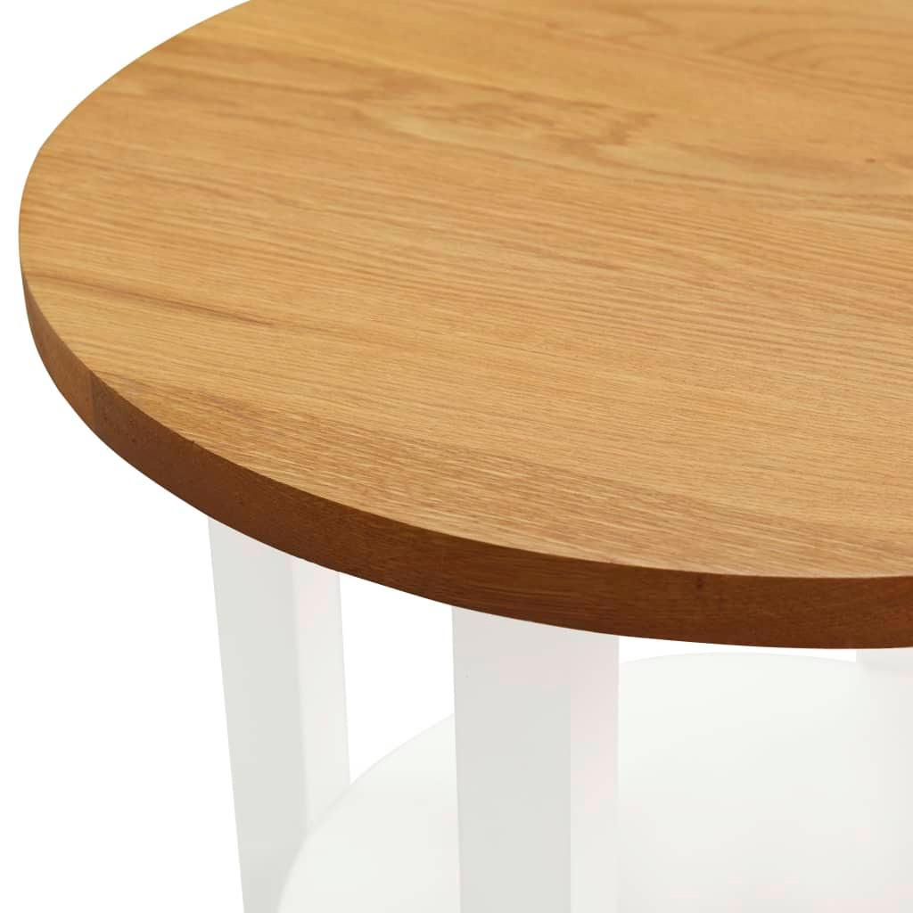 VidaXL Table de lampe bois de chêne  