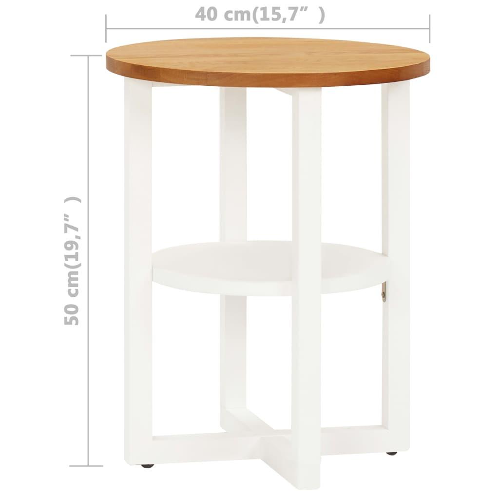 VidaXL Table de lampe bois de chêne  