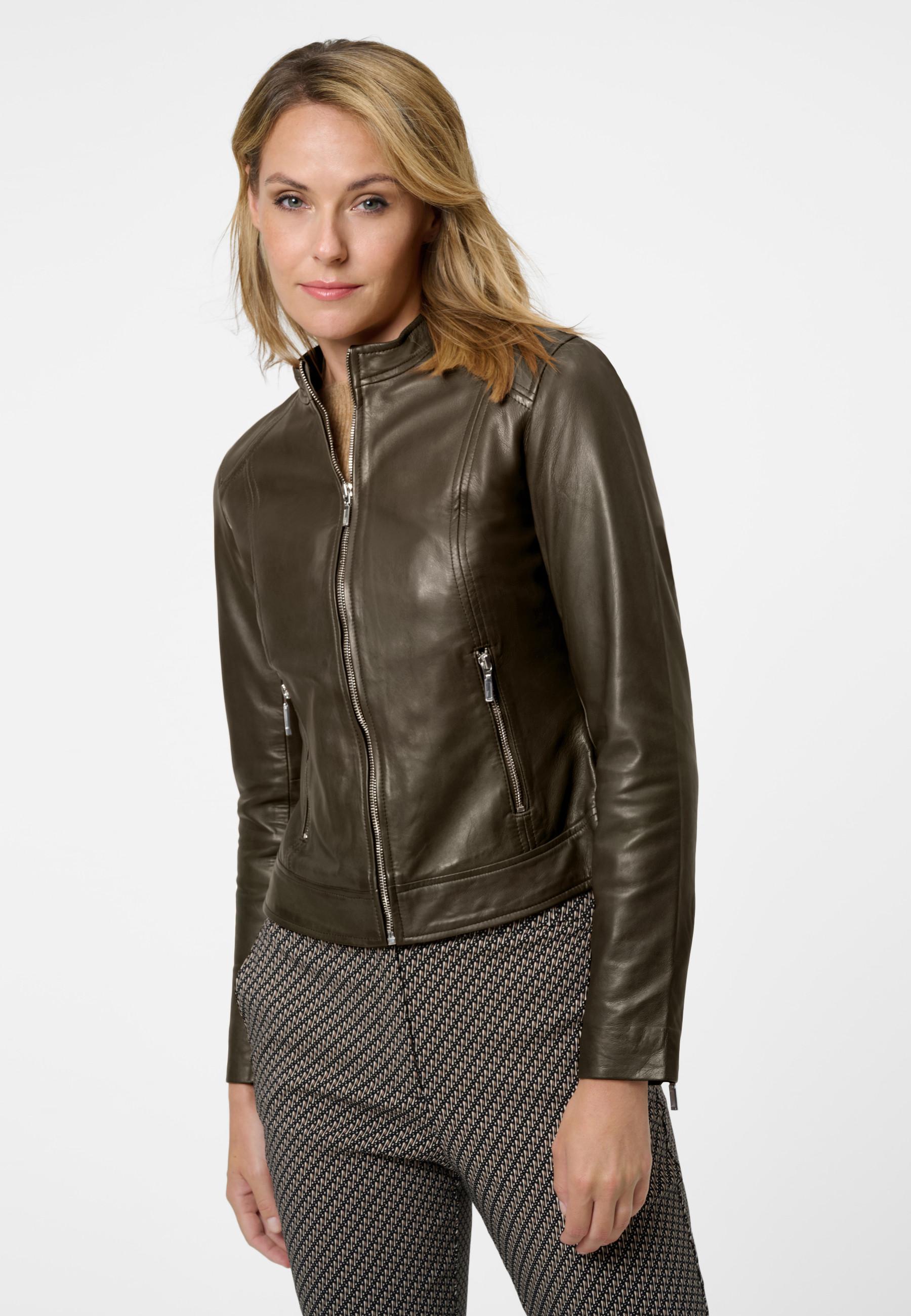 RICANO  Veste en cuir  Ciara, classique en cuir d'agneau ultra doux 