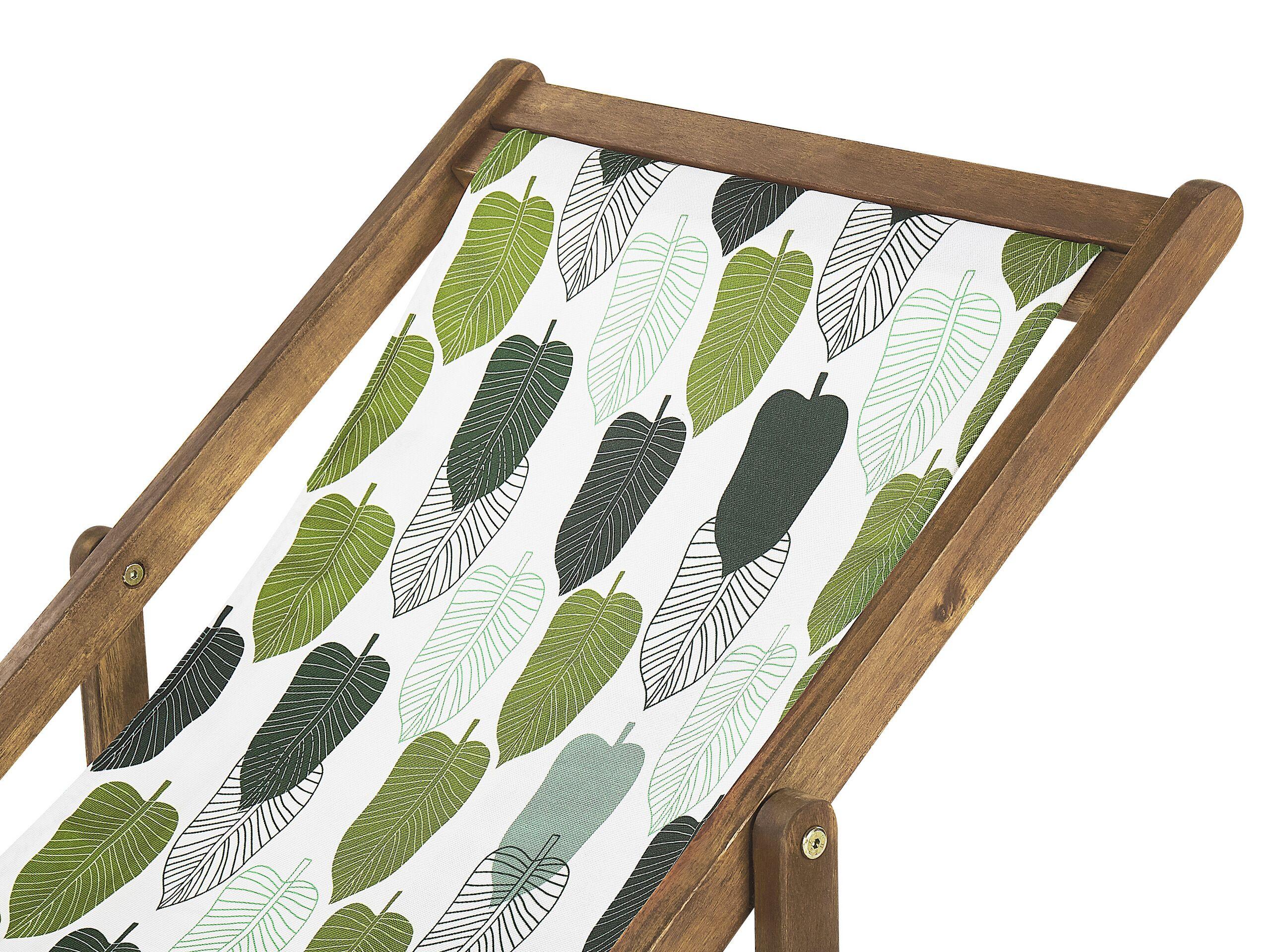 Beliani Lot de 2 chiliennes pliantes en Tissu Moderne ANZIO  