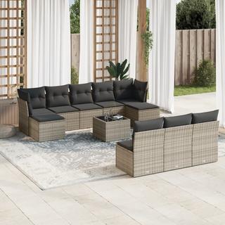 VidaXL set divano da giardino Polirattan  