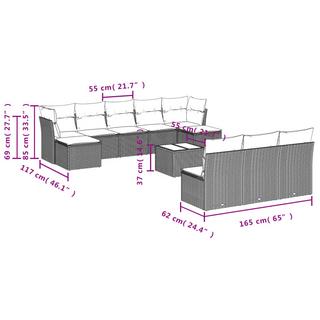 VidaXL Garten sofagarnitur poly-rattan  