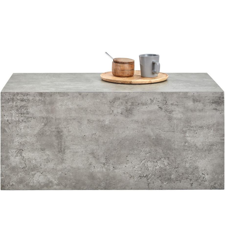 Tectake Couchtisch Lasley minimalistisches Design robustes MDF in Betonoptik  