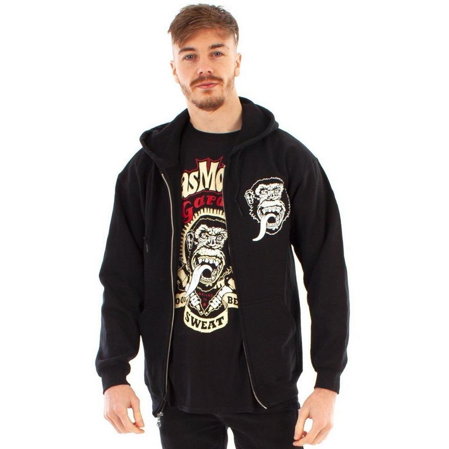 Gas Monkey Garage Kapuzenpullover Durchgehender Reissverschluss  