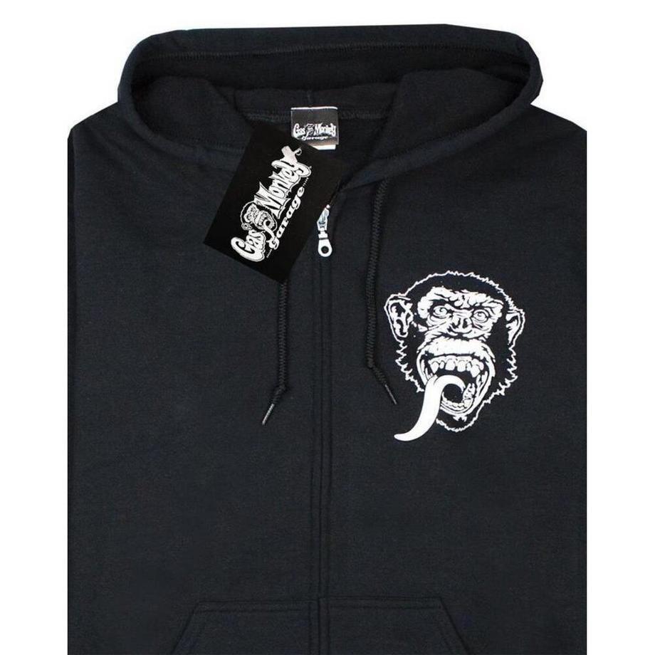 Gas Monkey Garage Kapuzenpullover Durchgehender Reissverschluss  