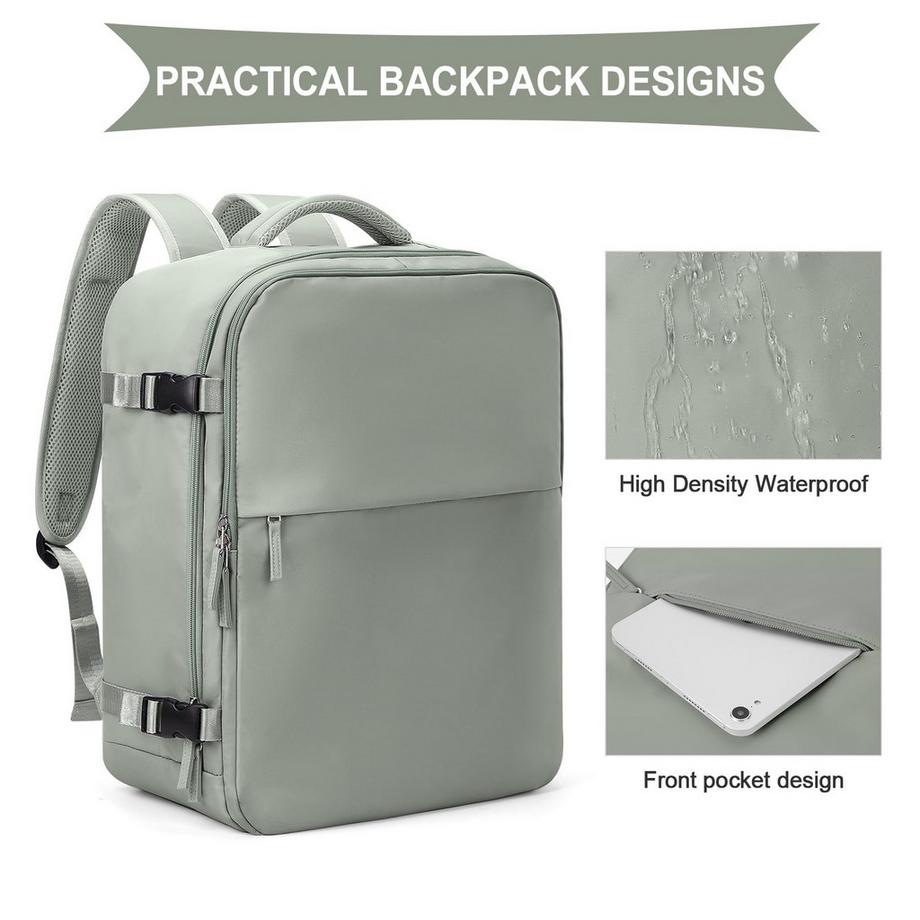 Only-bags.store Sac à dos de voyage étanche pour bagage à main d'avion avec compartiment pour ordinateur portable  