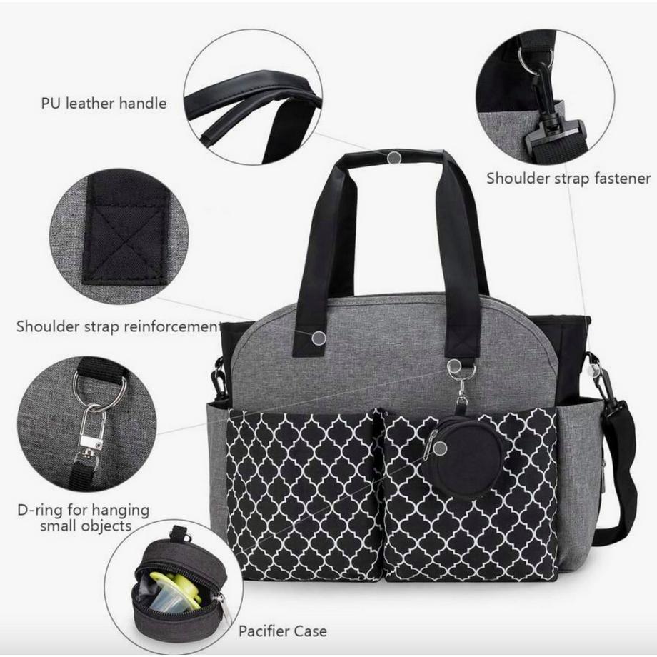 Only-bags.store Borsa a Tracolla Portatile con Porta Biberon  