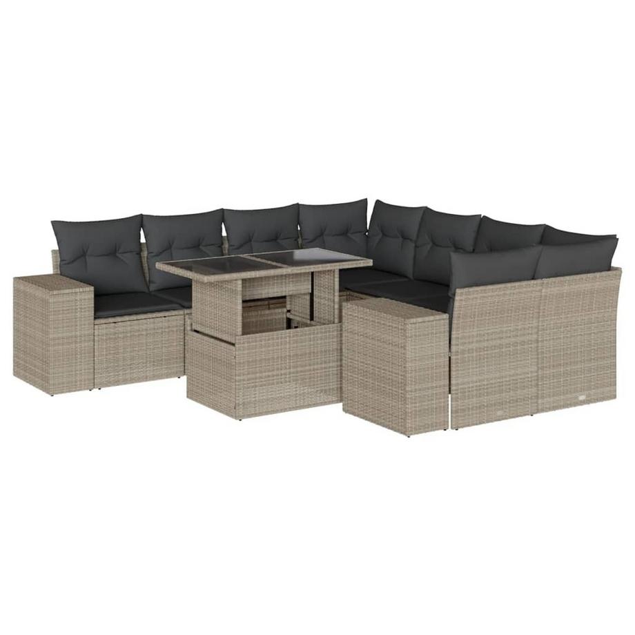 set divano da giardino Polirattan