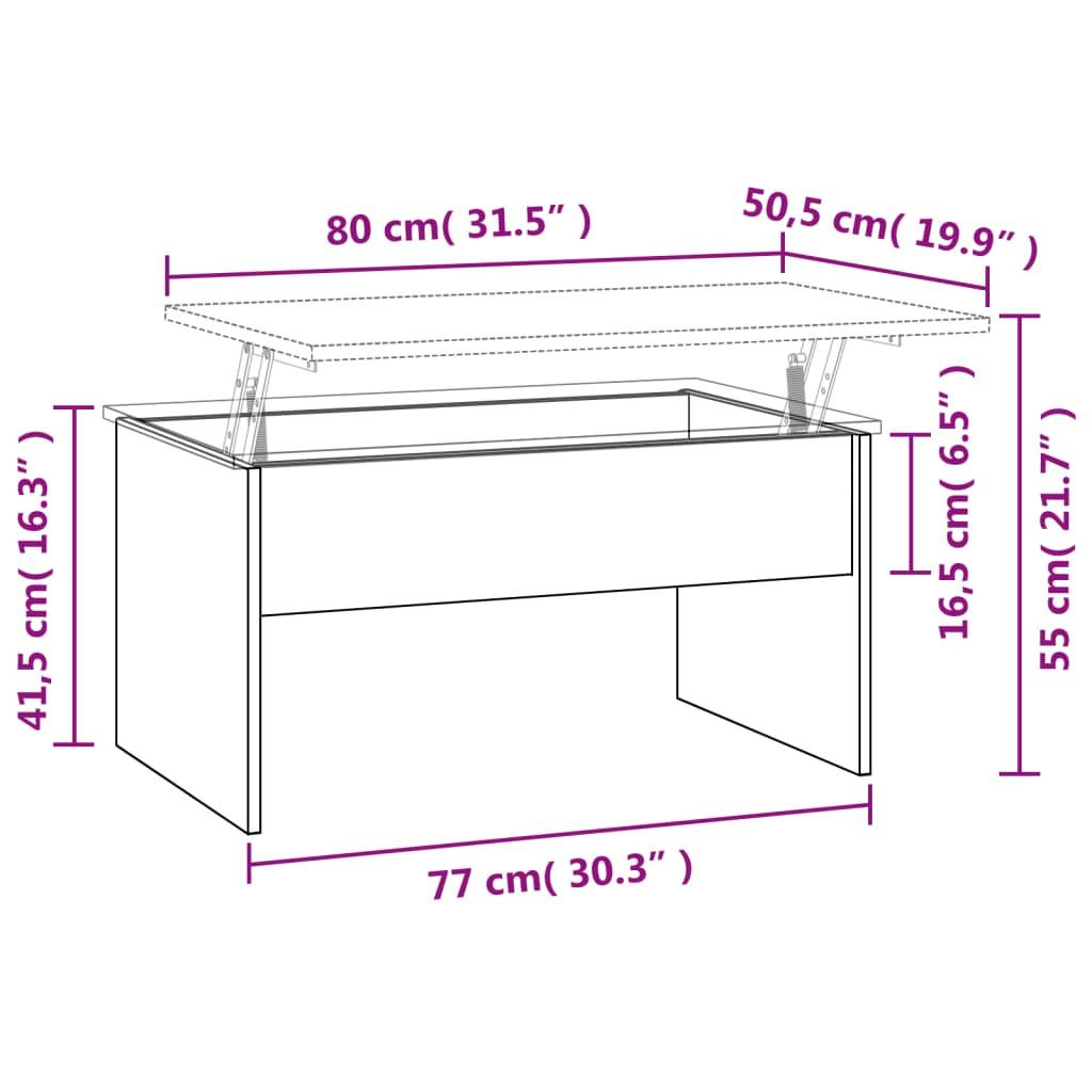 VidaXL Table basse bois d'ingénierie  