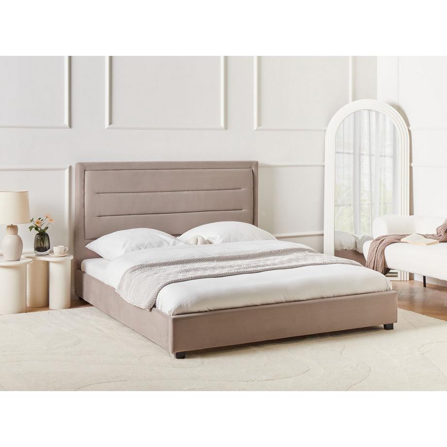Beliani Letto en Velluto Moderno ROUEN  