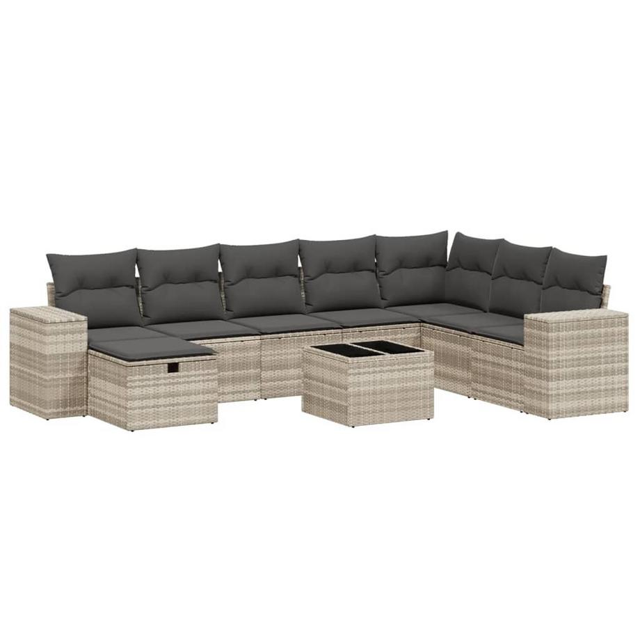 set divano da giardino Polirattan