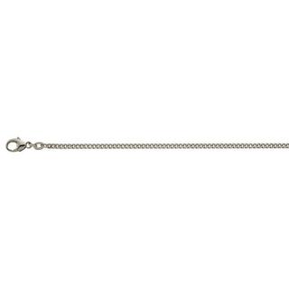 MUAU Schmuck  Collier gourmette or blanc 750, 2.4mm, 50cm 