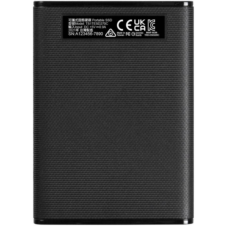 Transcend  Tragbare SSD ESD270C USB-C 2 TB (R520/W460) Schwarz 