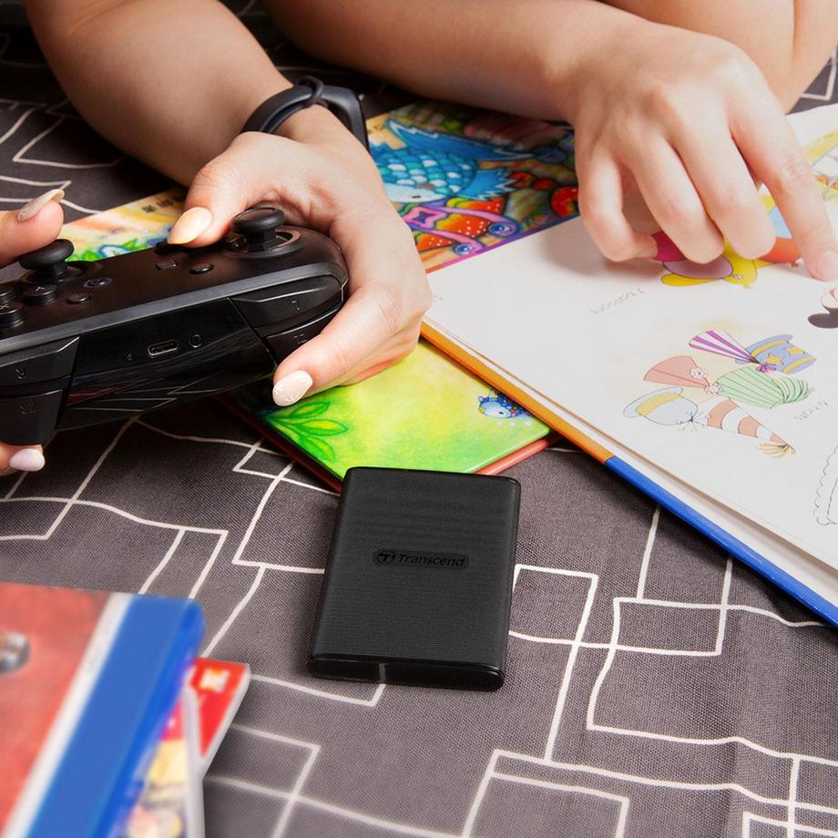 Transcend  Tragbare SSD ESD270C USB-C 2 TB (R520/W460) Schwarz 
