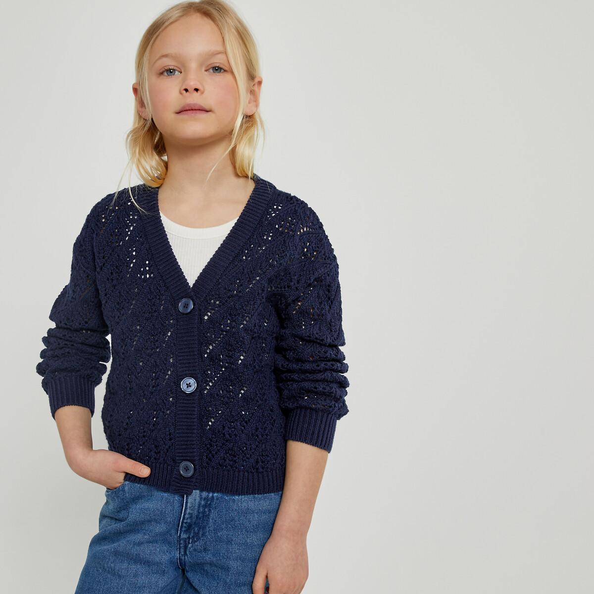Image of Cardigan Mit V-ausschnitt Mädchen Blau 102