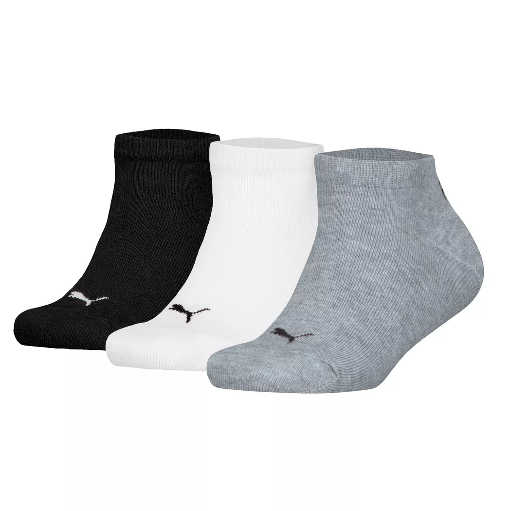 Puma - Calzini Unisex Confezione da 3 Vestibilità confortevole-Plain Sneaker 3P, 31-34, Grigio Mezzo