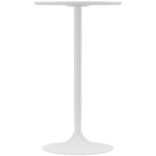 Northio Tavolo da bar, tavolo da bar, tavolo da pranzo, tavolo da bancone rotondo, tavolo da cucina per soggiorno, sala da pranzo, acciaio, bianco, Ø60 x 102 cm  