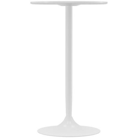 Northio Tavolo da bar, tavolo da bar, tavolo da pranzo, tavolo da bancone rotondo, tavolo da cucina per soggiorno, sala da pranzo, acciaio, bianco, Ø60 x 102 cm  