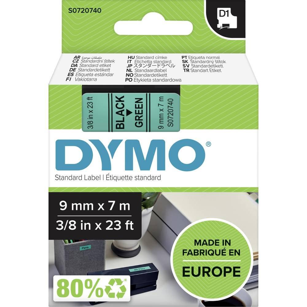 Dymo  Cassetta nastro DYMO D1 40919 Colore Nastro: Verde Colore carattere:Nero 9 mm 7 m 