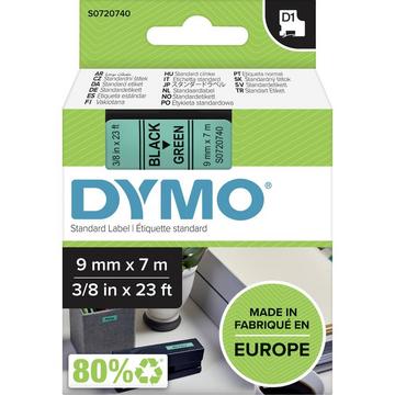 Cassetta nastro DYMO D1 40919 Colore Nastro: Verde Colore carattere:Nero 9 mm 7 m