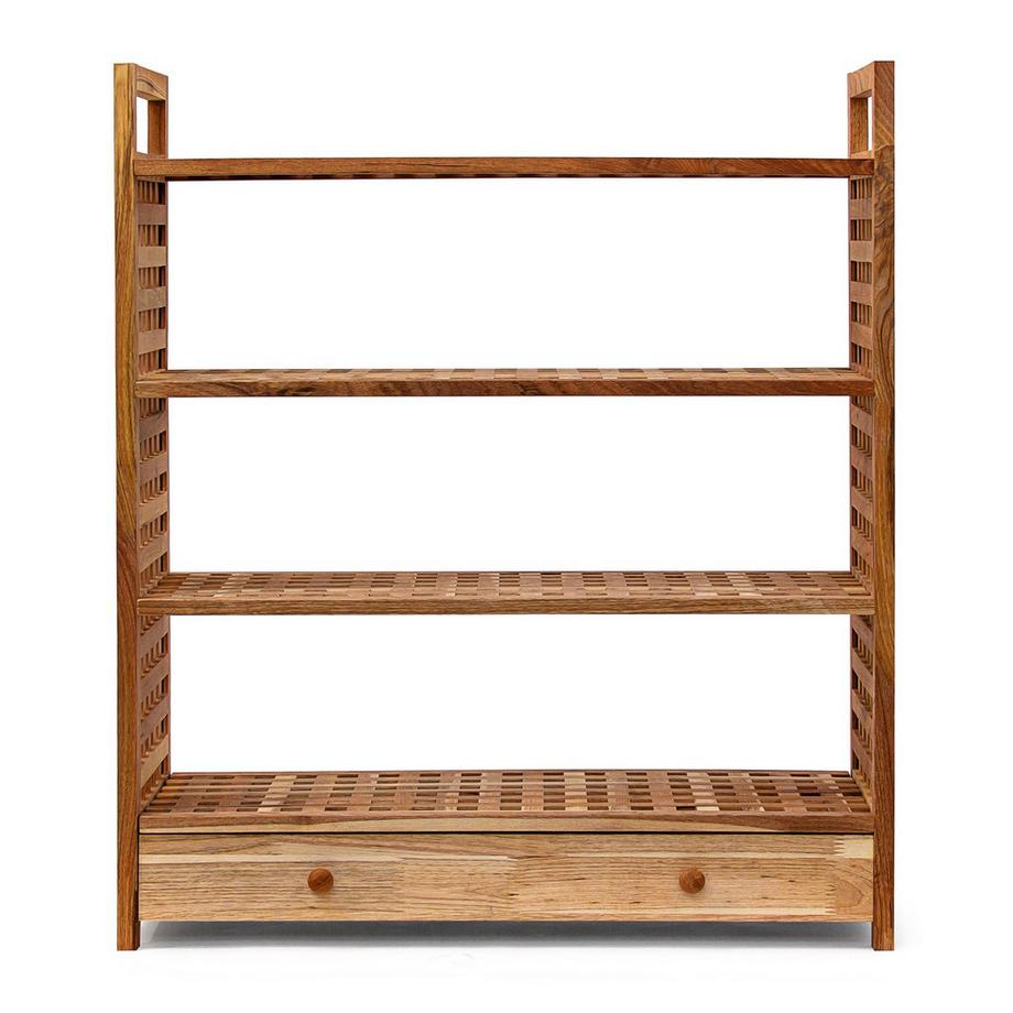 B2X Scarpiera in legno di noce con cassetto  