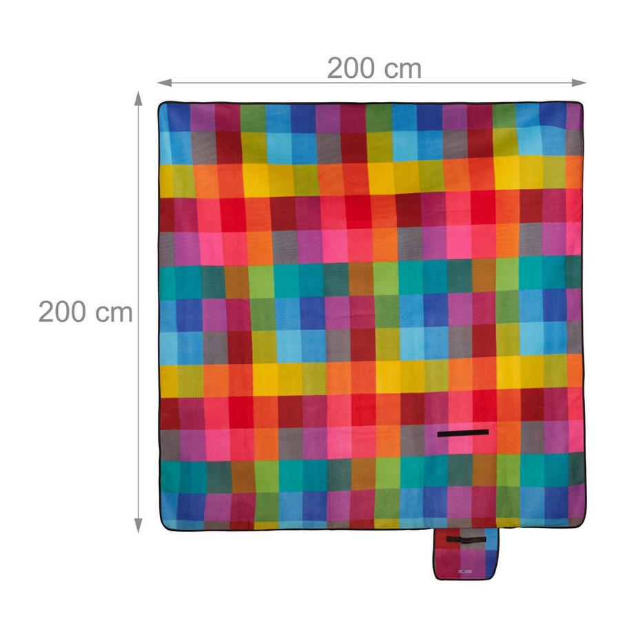 Northio  Coperta da picnic 200 x 200 cm a quadretti 