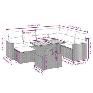 VidaXL Garten sofagarnitur poly-rattan  