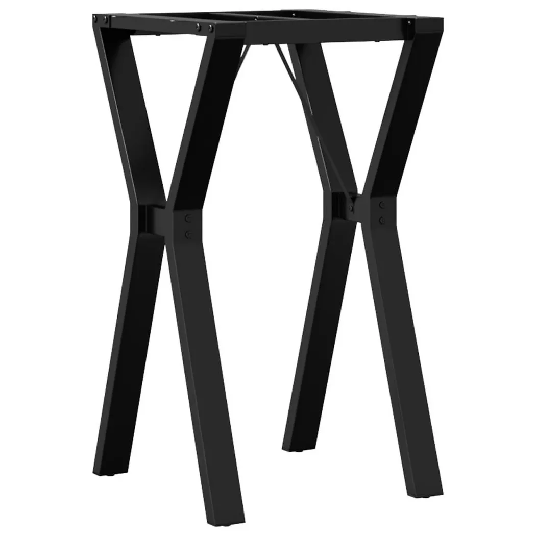 VidaXL - Pied de table à manger métal, One Size, Noir
