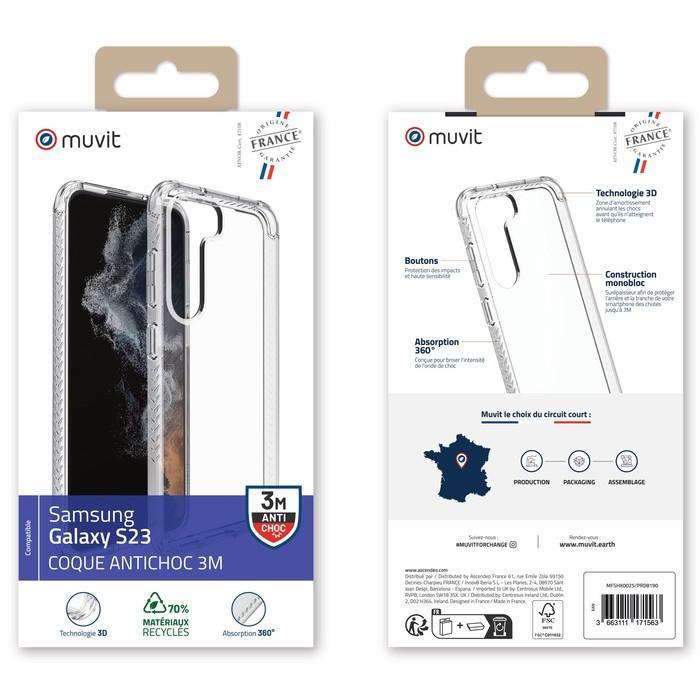 Muvit  Coque pour Samsung Galaxy S23 RENFORCEE 