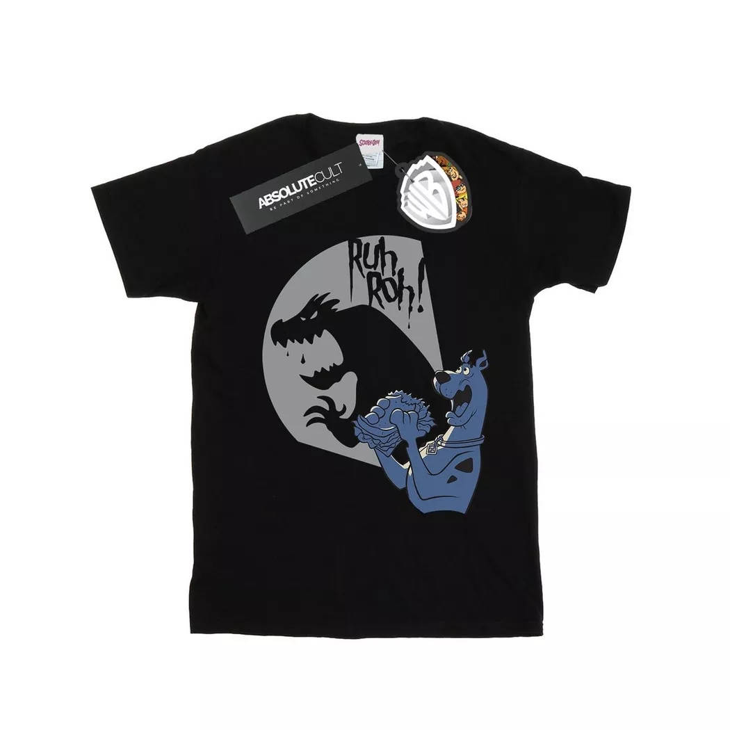 SCOOBY DOO - Ruh Roh TShirt, für Damen, Schwarz, Größe S