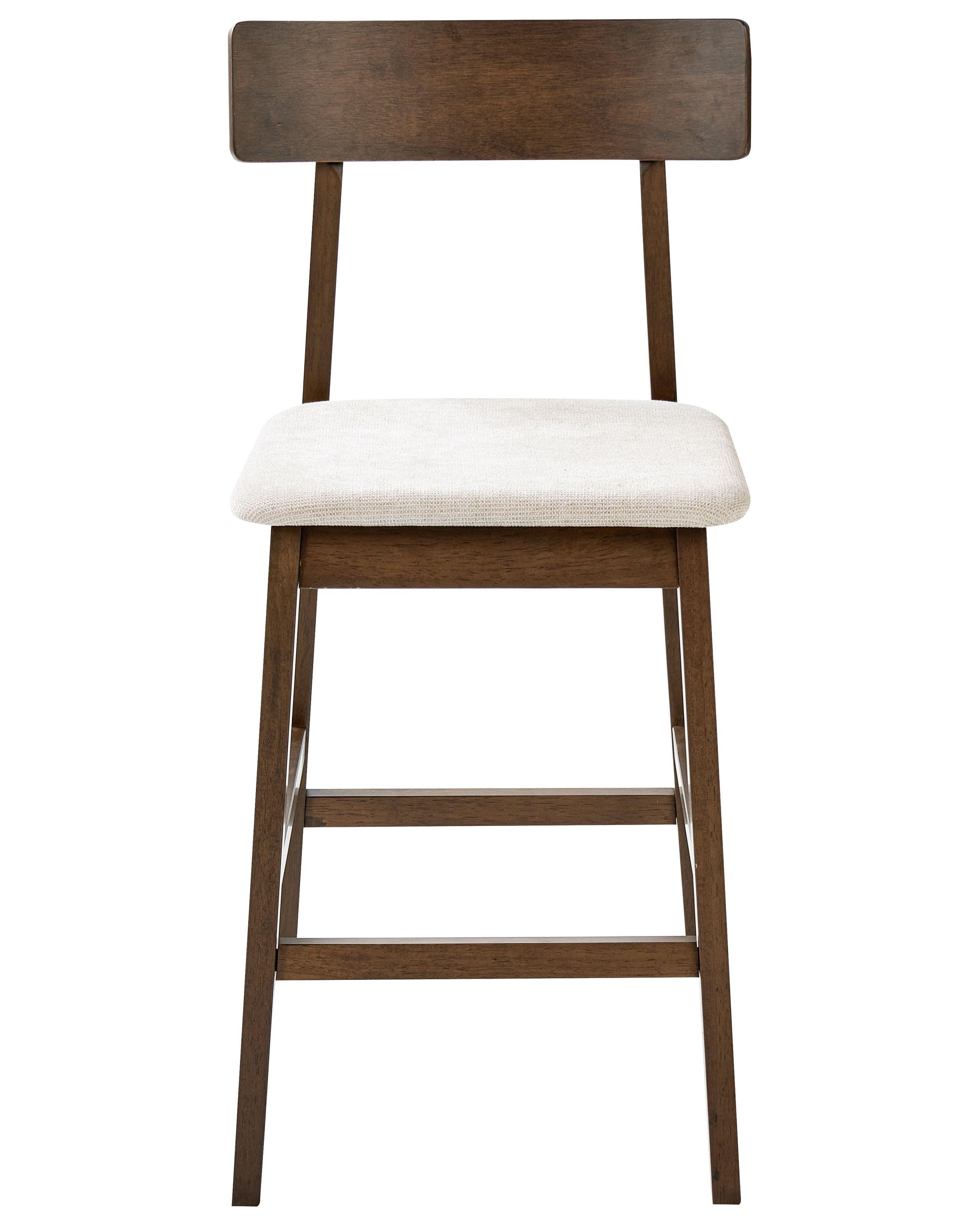 Beliani Lot de 2 chaises de bar en Bois d'hévéa Rétro ISANTI  