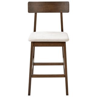 Beliani Lot de 2 chaises de bar en Bois d'hévéa Rétro ISANTI  