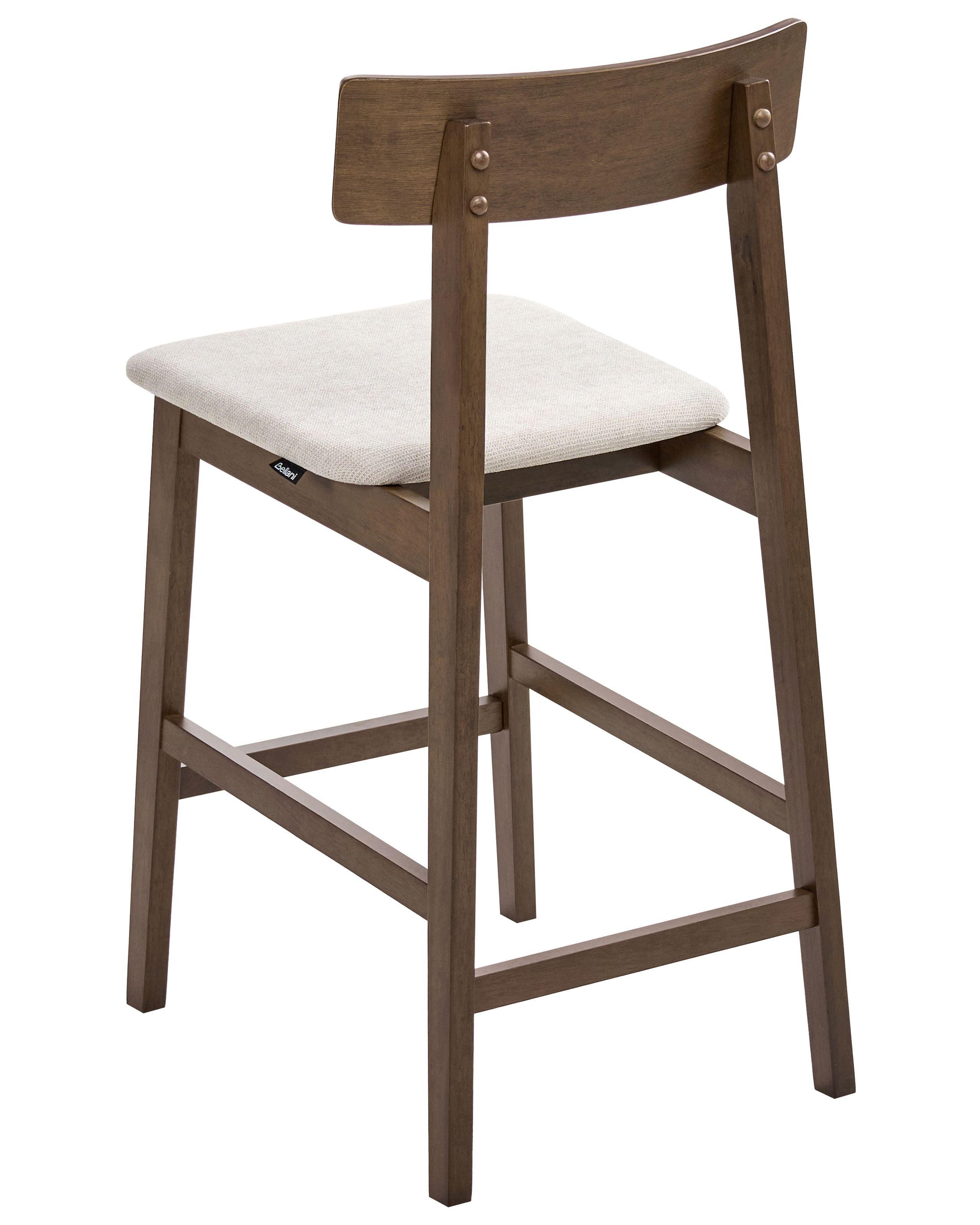 Beliani Lot de 2 chaises de bar en Bois d'hévéa Rétro ISANTI  