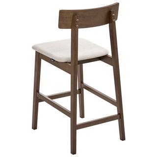 Beliani Lot de 2 chaises de bar en Bois d'hévéa Rétro ISANTI  