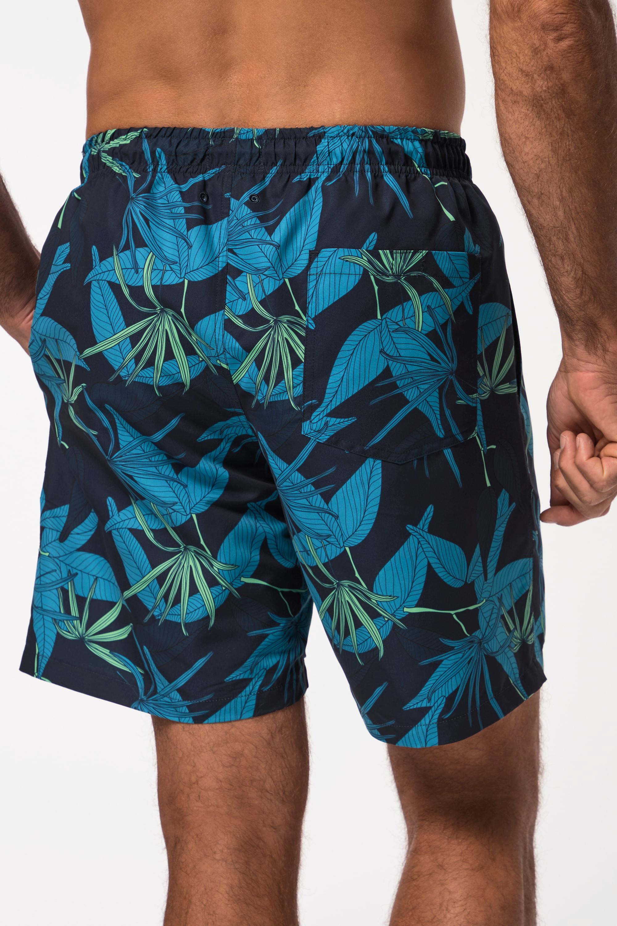 JP1880  Badeshorts, Beachwear, Elastikbund, floraler Print 