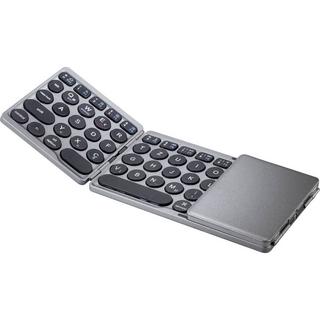 Renkforce  RF-FWK-250 Bluetooth® Tastiera Tedesco, QWERTZ Grigio, Nero 