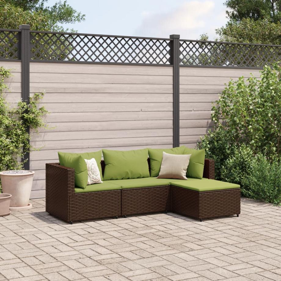 VidaXL set salotto da giardino Polirattan  