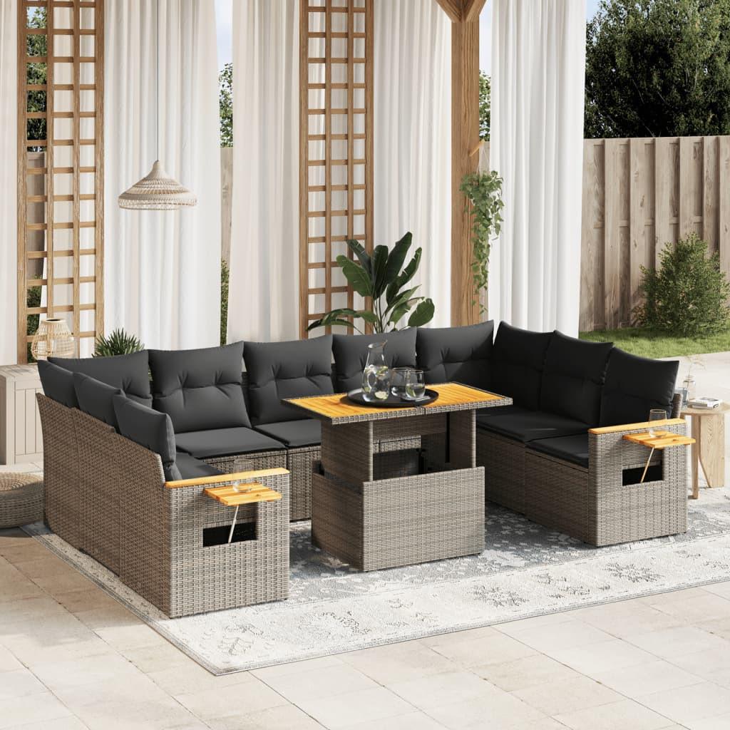 VidaXL set divano da giardino Polirattan  